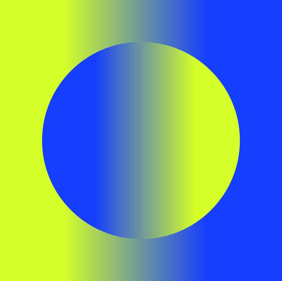 Blur yellow round background. blue yellow hologram. vector