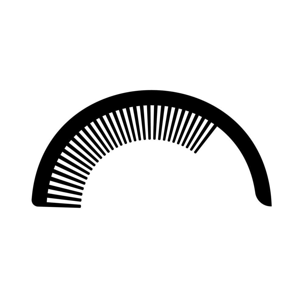 Curved comb vector icon. creative comb.