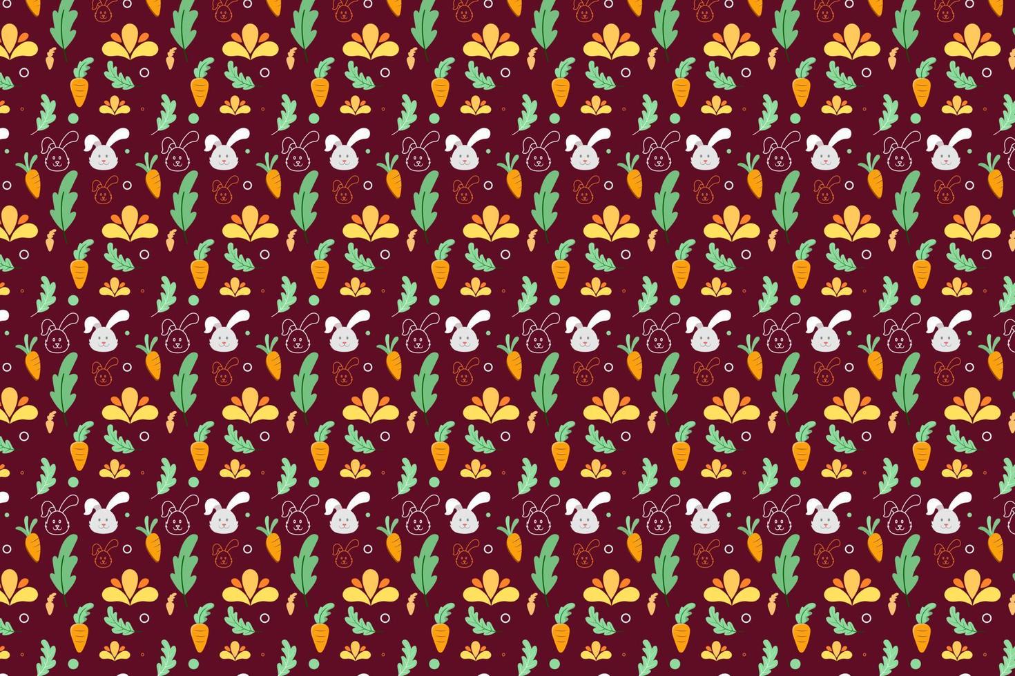 Trendy Cute bunny easter Element seamless pattern with decorative eggs. Easter holiday Pastel background for website, printing on fabric, gift wrap and wallpapers vector