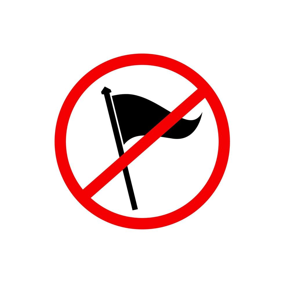 hacer no flojo aquí vector icono. banderas prohibido icono.