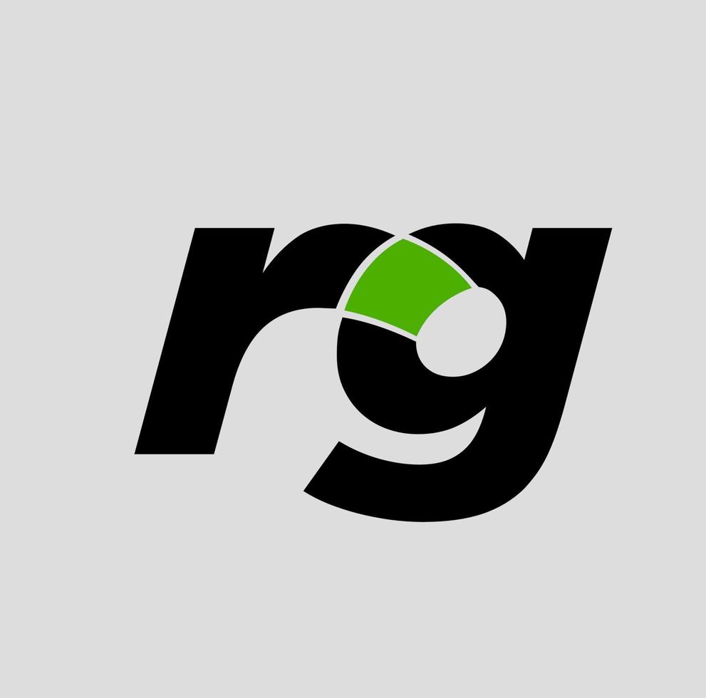 RG company name initial letters monogram. RG icon letters. vector