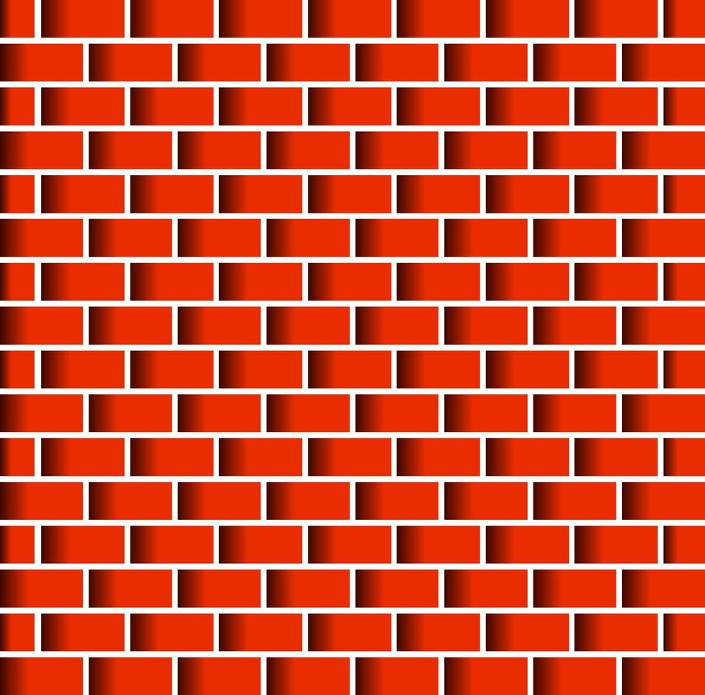 Red Bricks wall vector background.
