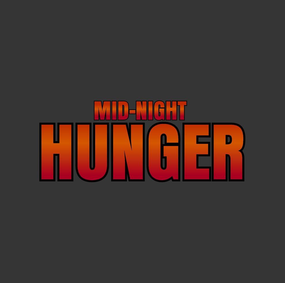 MID-NIGHT HUNGER vector icon. food corner name icon.