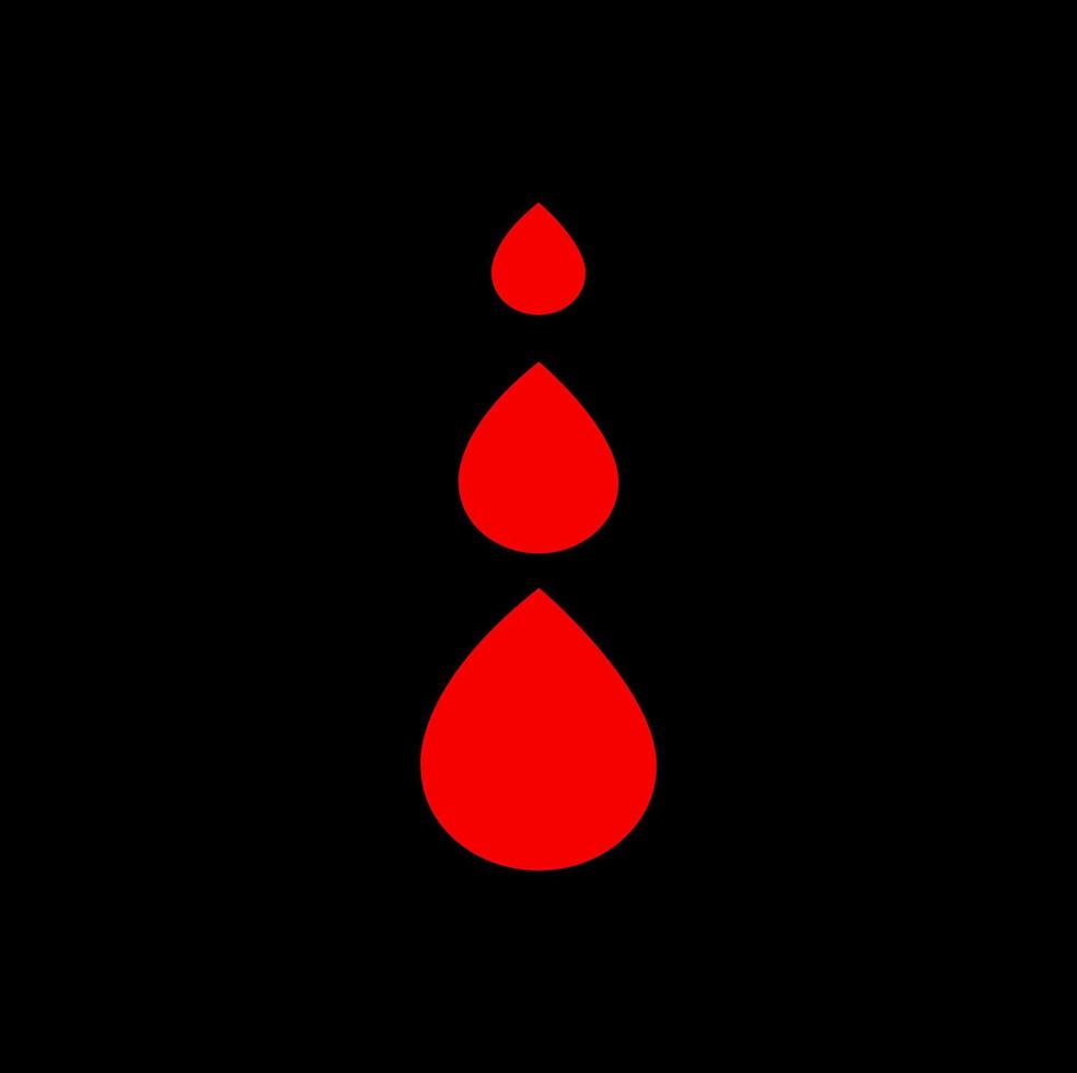 Blood drops vector icon. Red Blood drops.