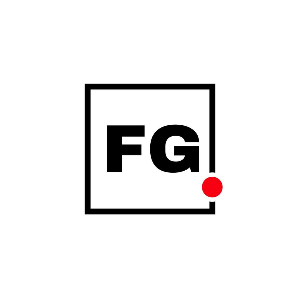 FG brand service name icon. FG initial letters icon. vector