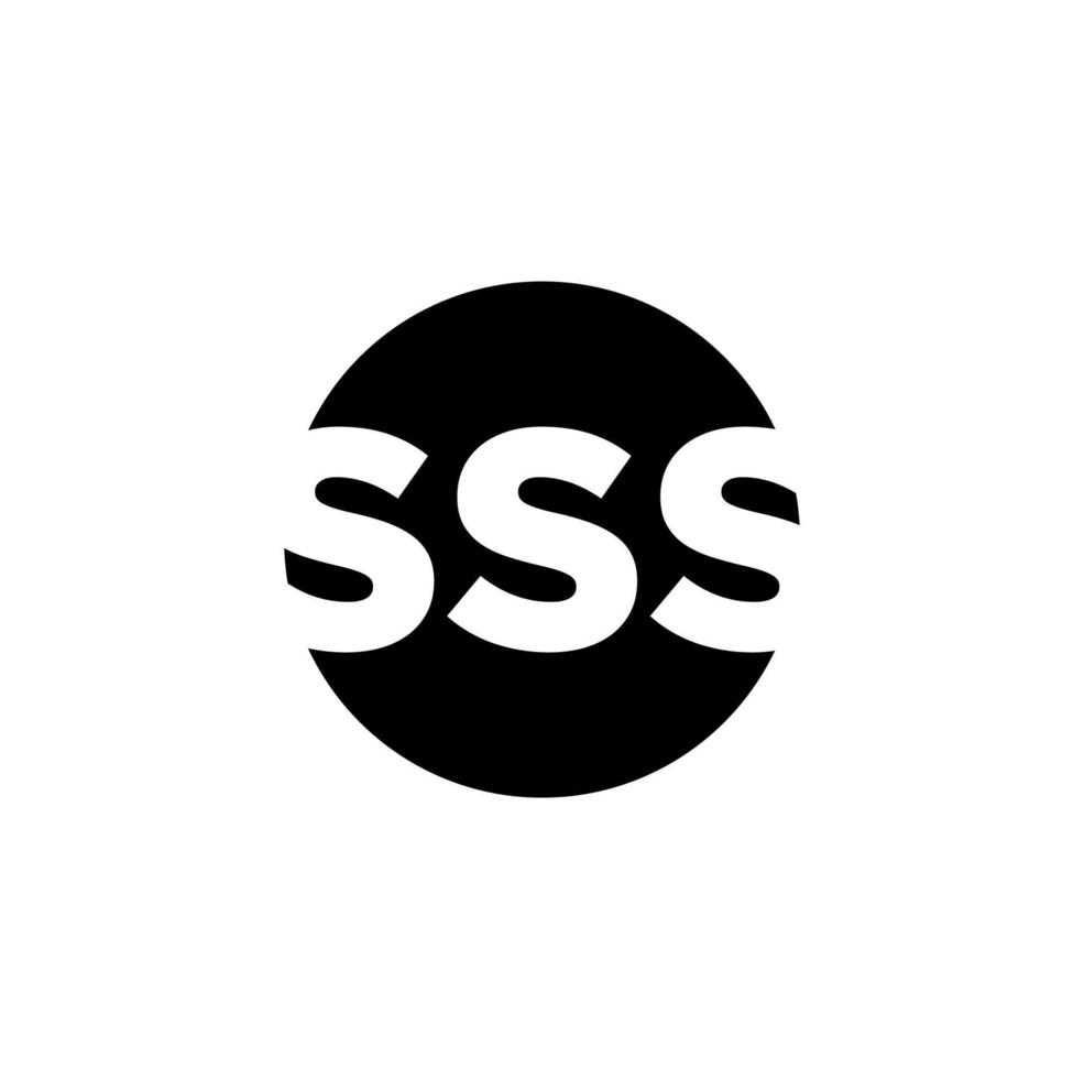 SSS letters vector icon. SSS monogram.