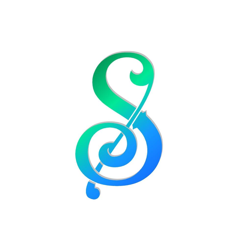 Decorative S typography icon. S brand icon. vector