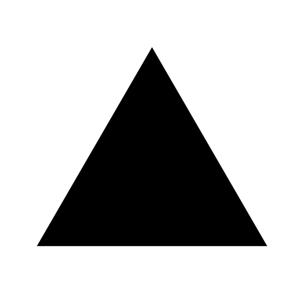 Black Isolated Vector Triangle. Black triangle.