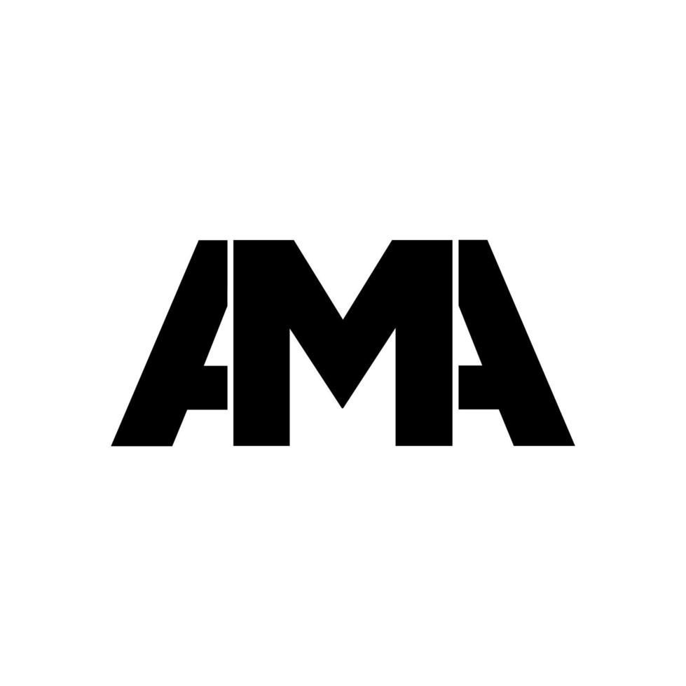 'ama' empresa inicial letras monograma. ama tipografía logo. vector