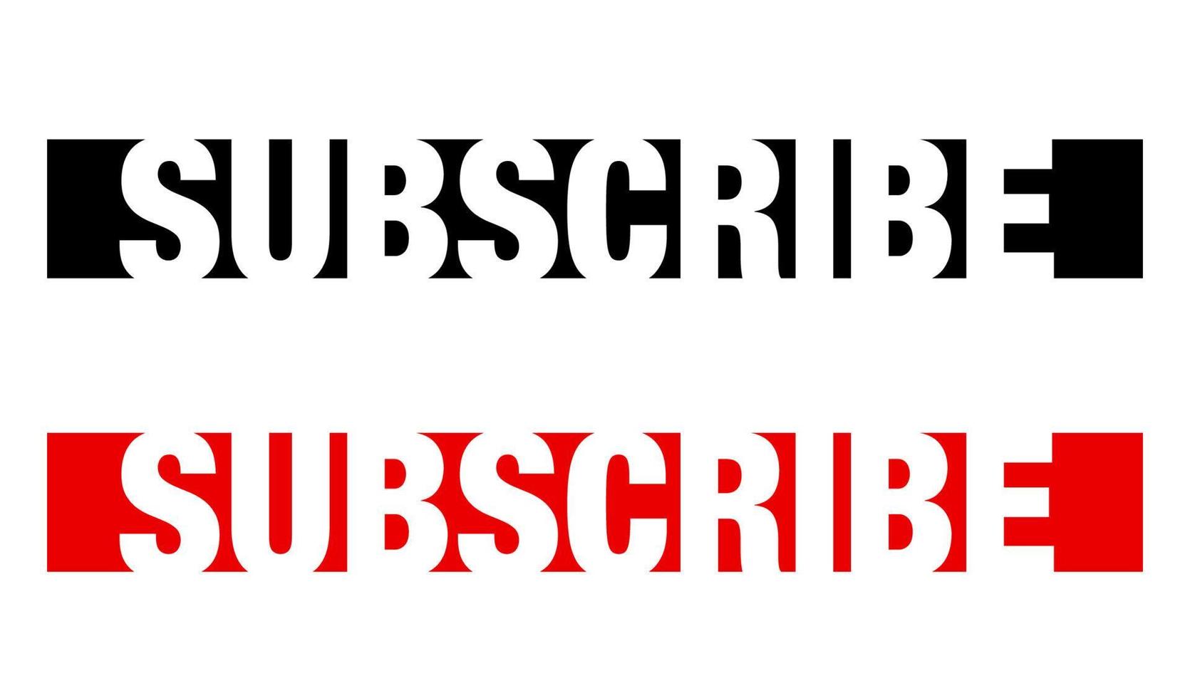 Subscribe typography vector. Subscribe now button. vector