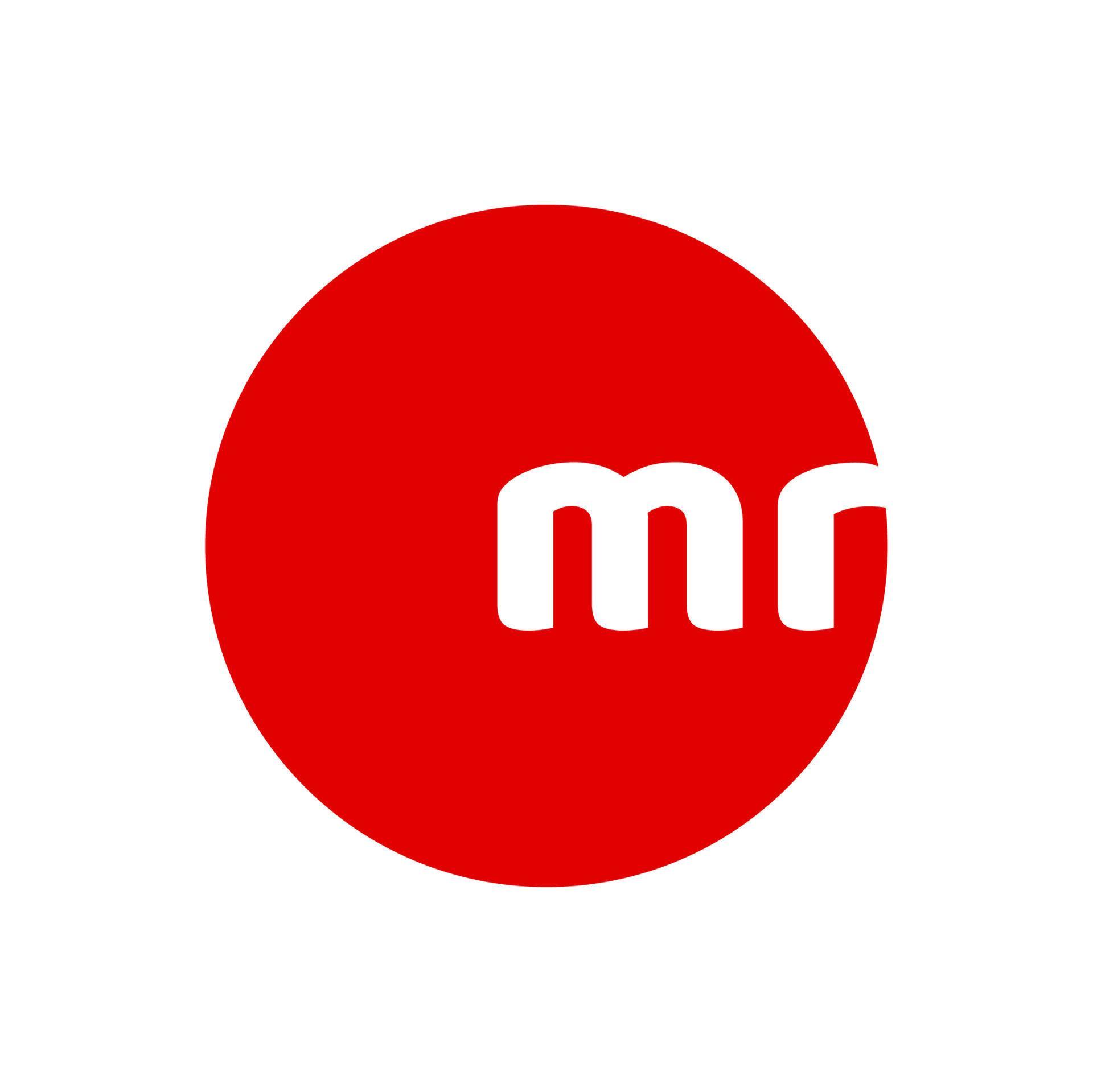 MR company logo in initial letters. MR letters on red dot. 20291607 Vector Art at Vecteezy
