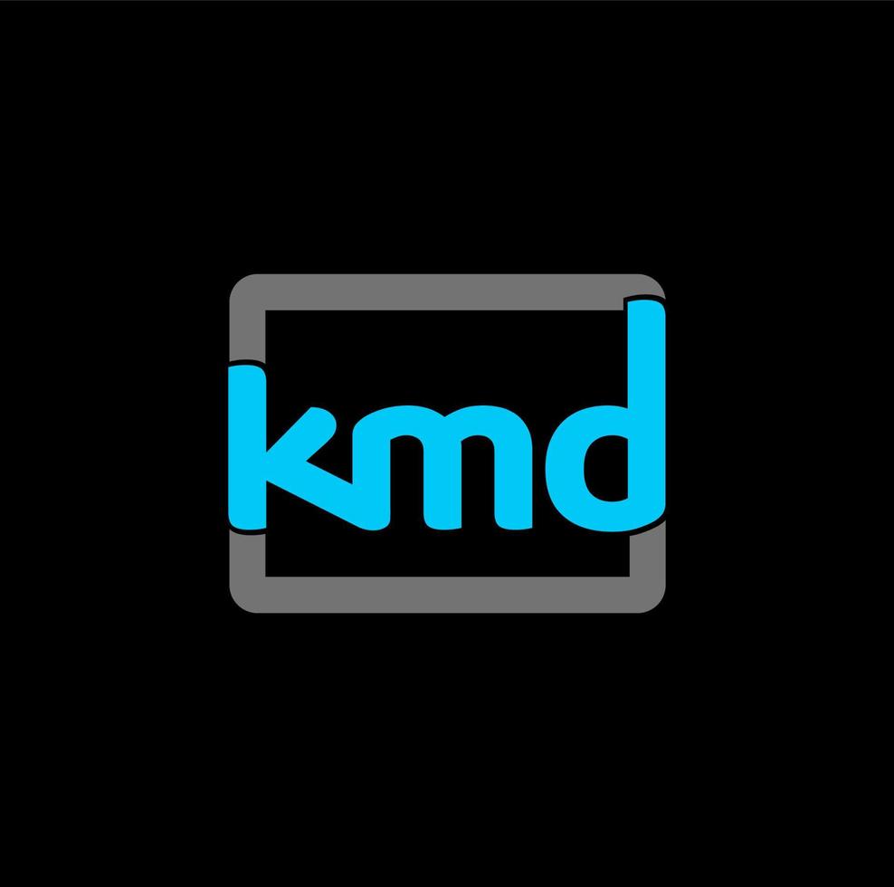 KMD company name initial letters monogram. KMD icon. vector