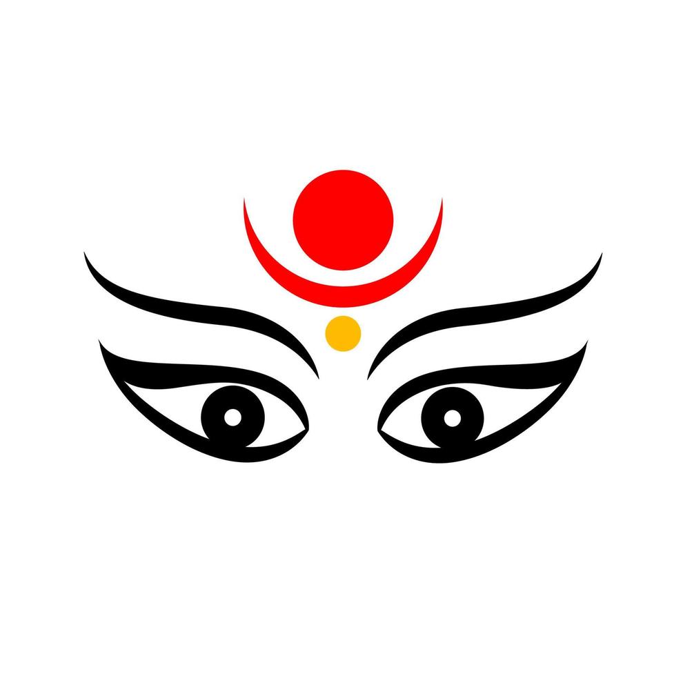 Shakti face vector icon. Lord Durga face icon. 20291622 Vector Art ...