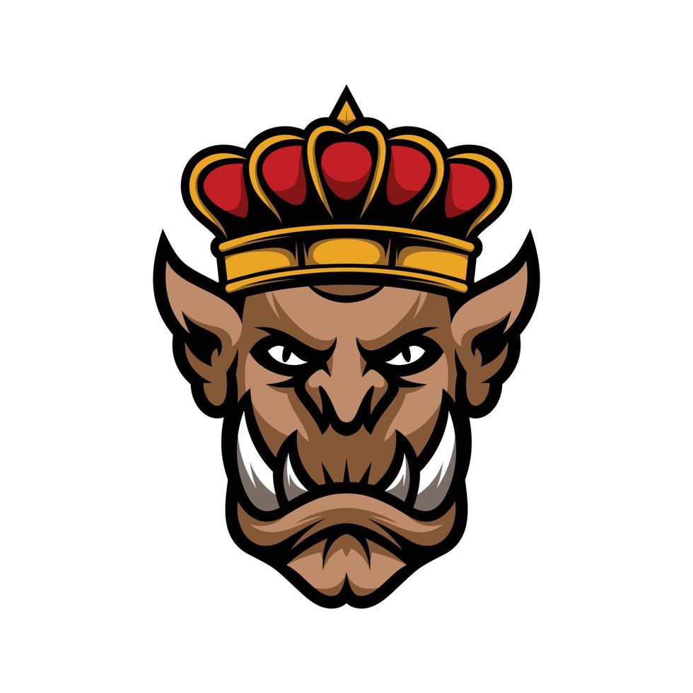 Ogre King Mascot Logo Design vector