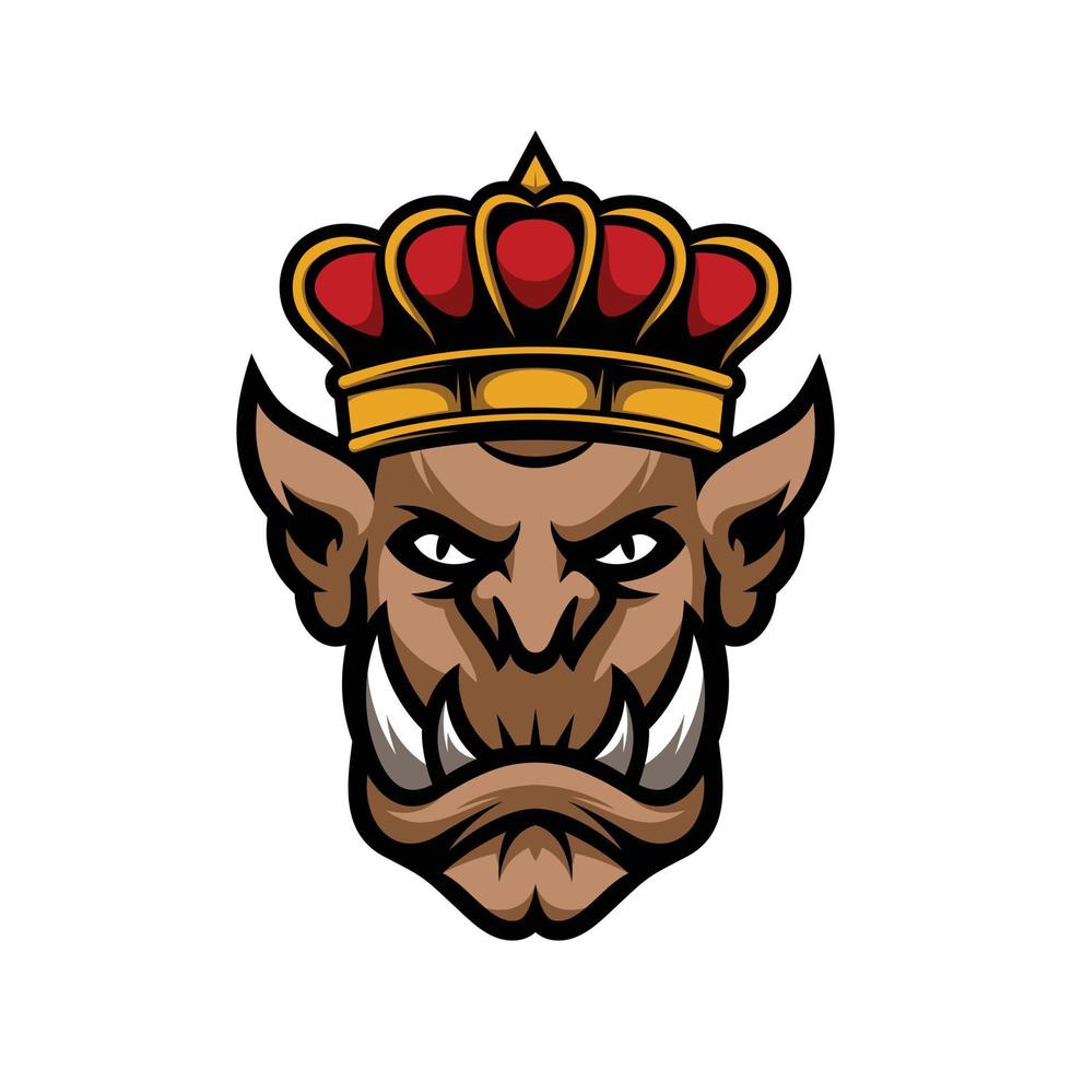 Ogre King Mascot Logo Design vector