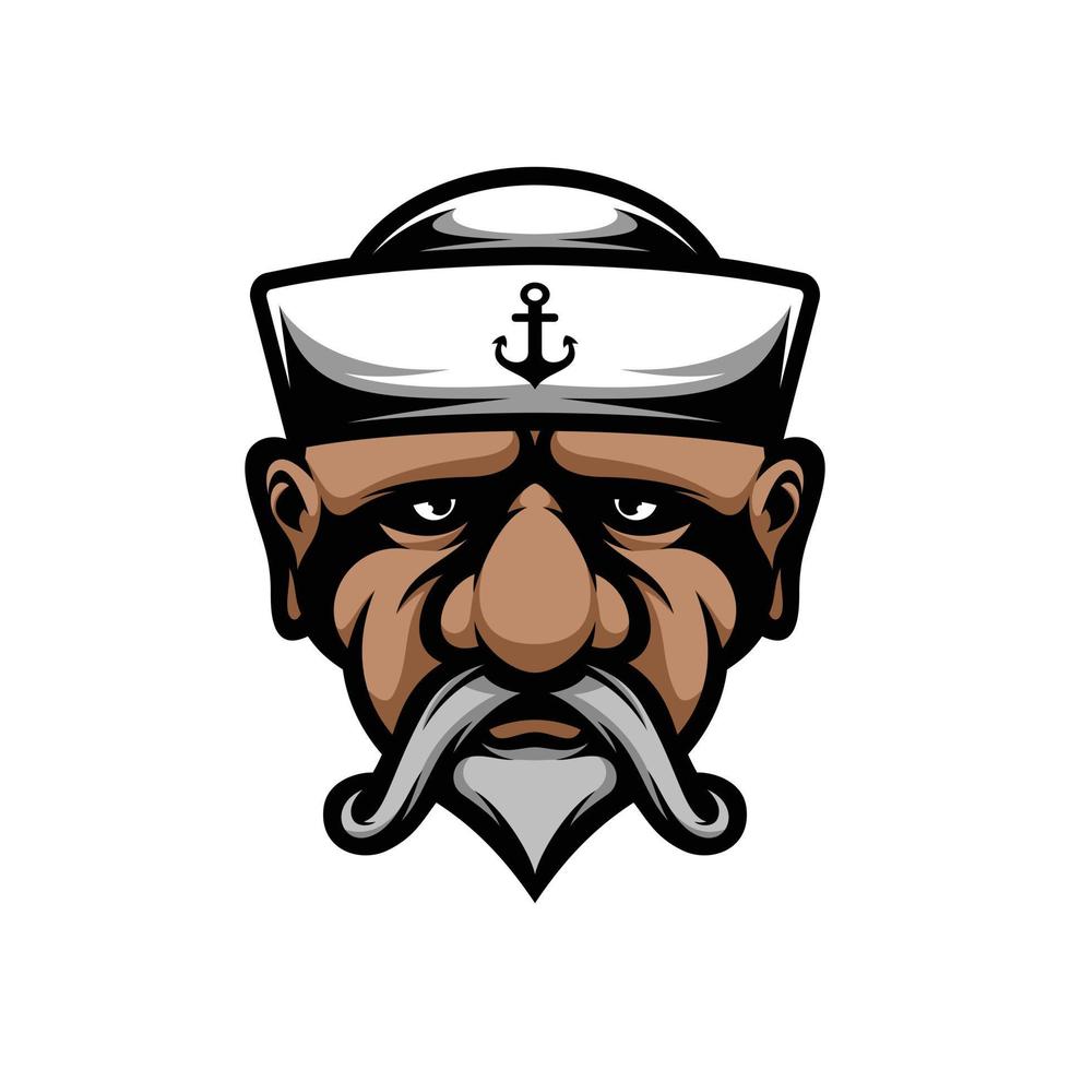 Old Mascot Logo Design Vector