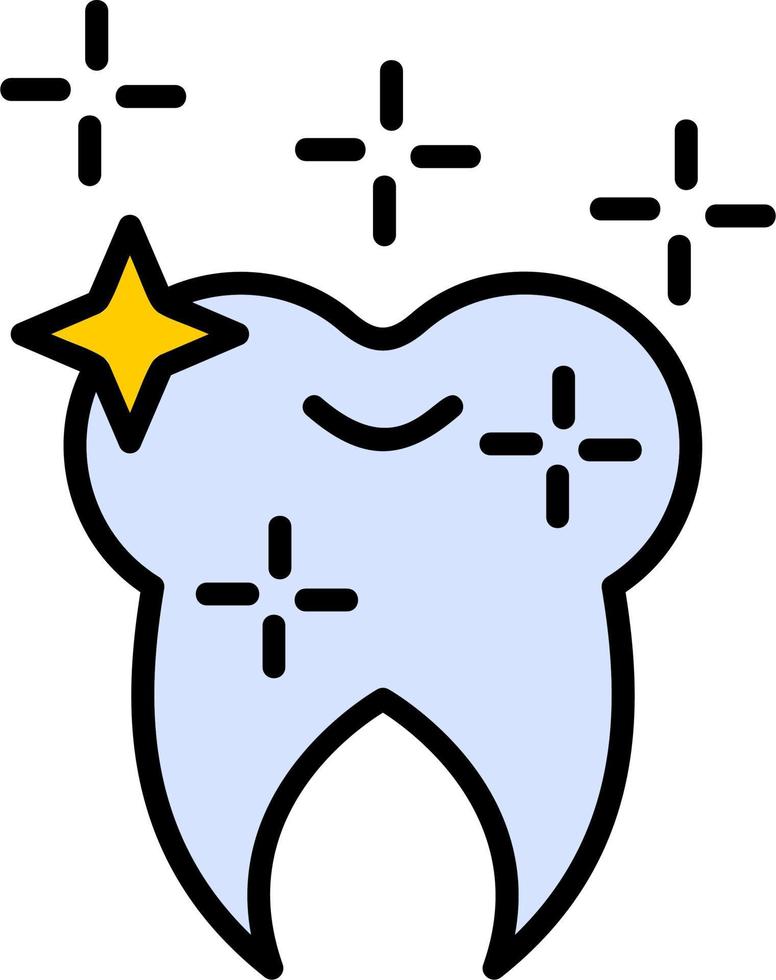 brillante diente vector icono