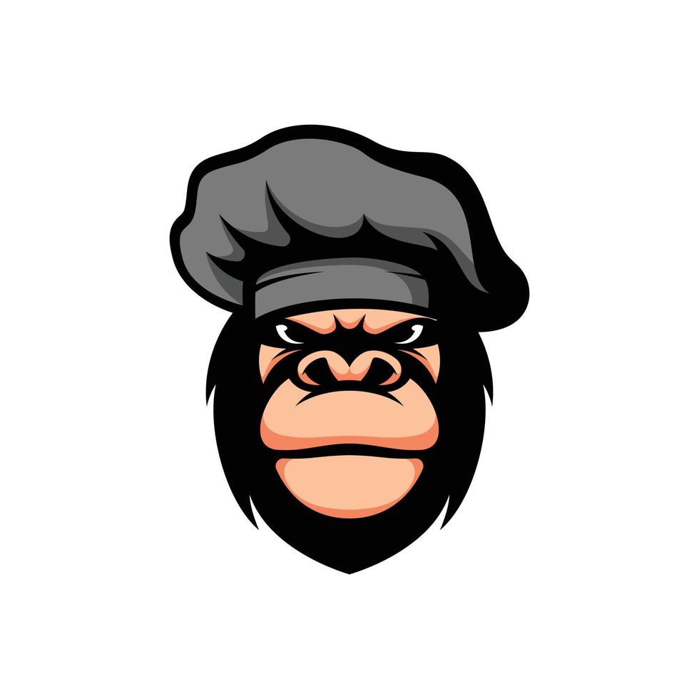 Gorilla Chef Mascot Design Vector