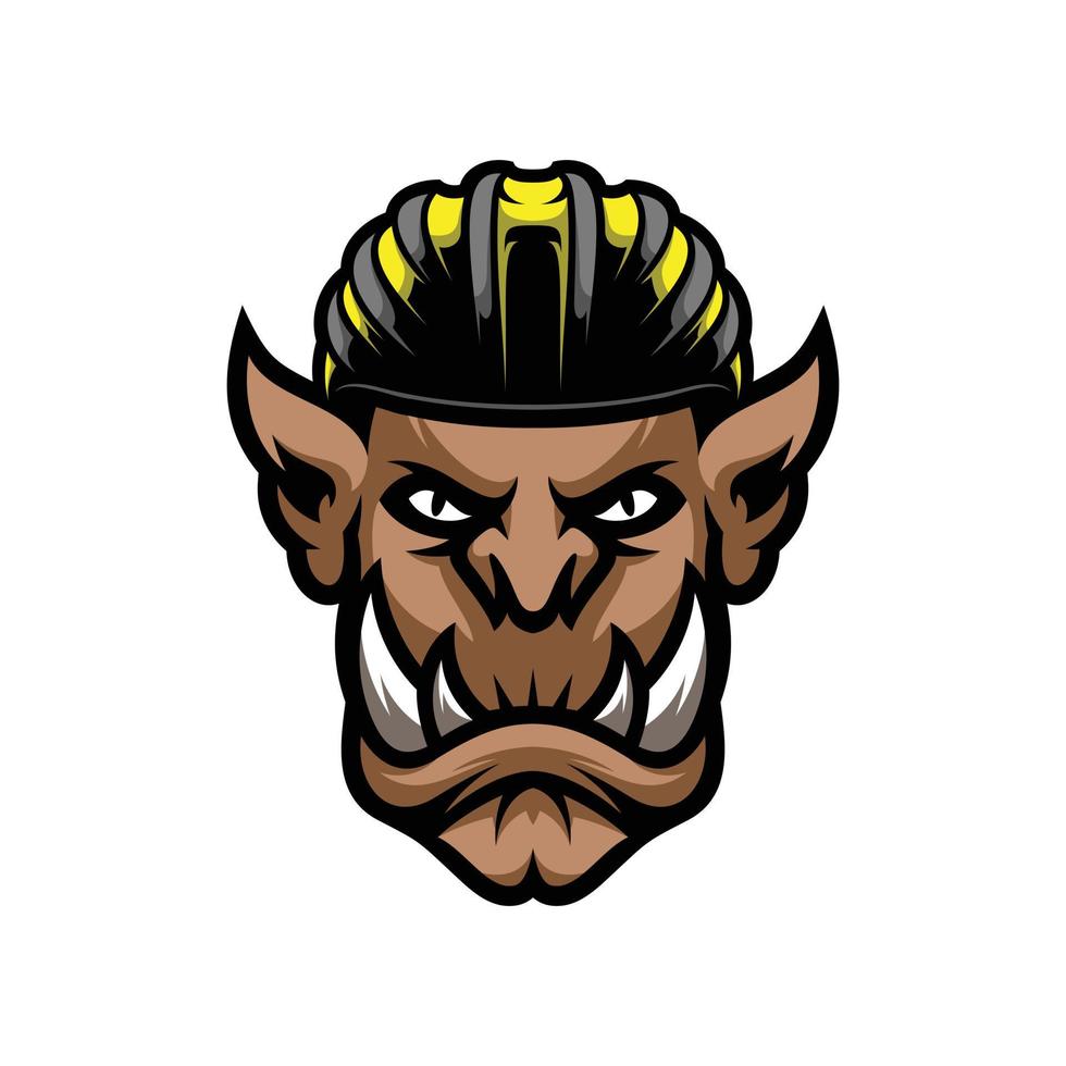 Ogre Bicycle Mascot Logo Design vector