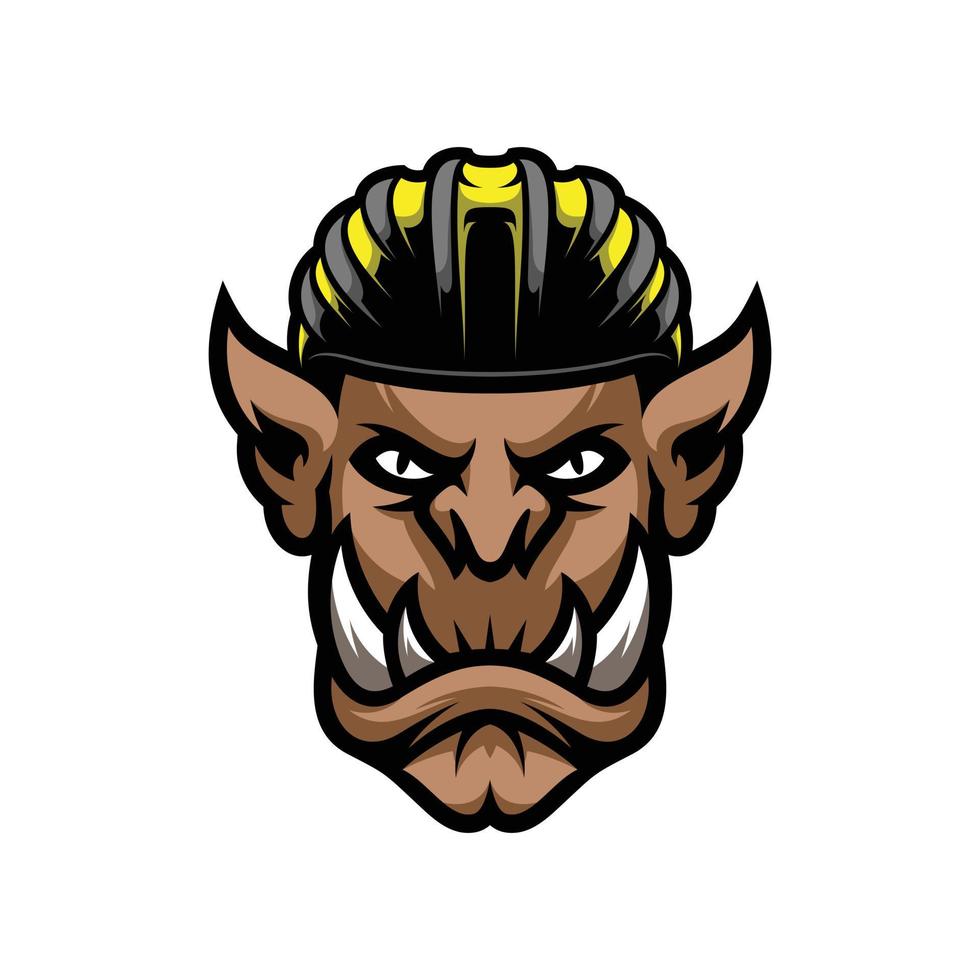 Ogre Bicycle Mascot Logo Design vector