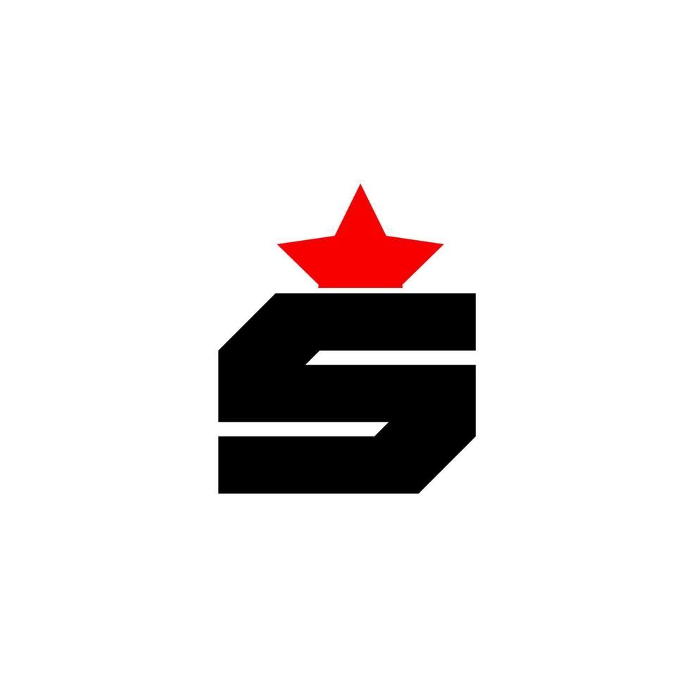 Star with S letter icon. S brand name icon. vector