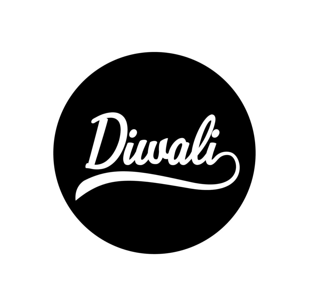 diwali caligrafía ilustración. diwali tipografía icono. vector