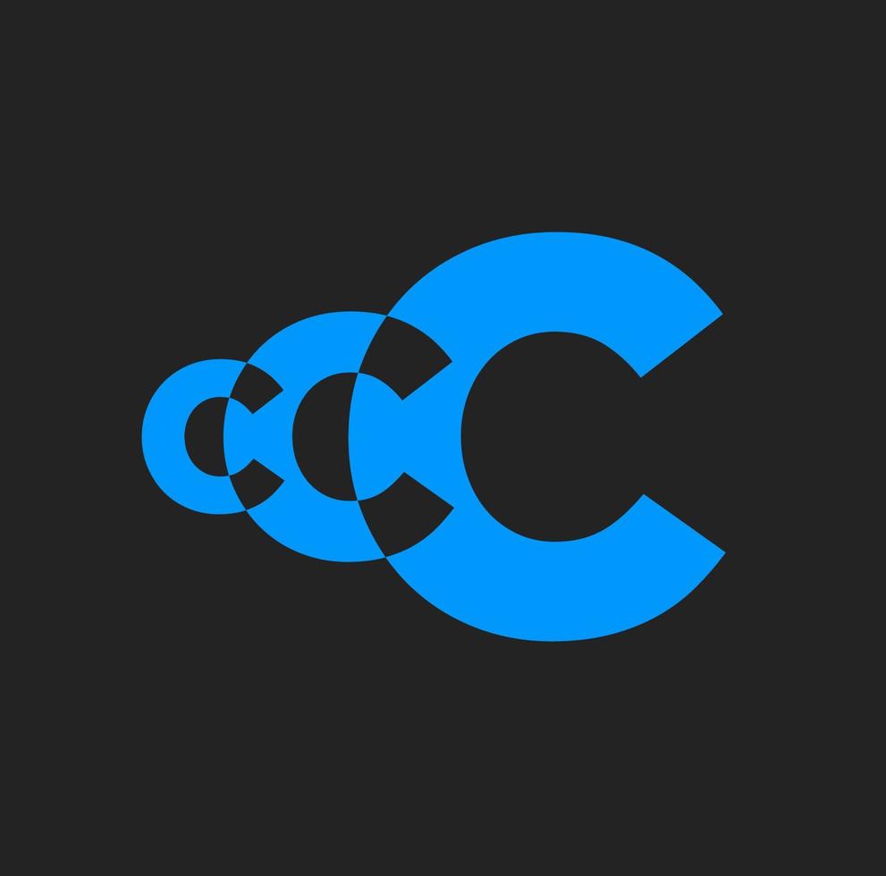 CCC comapny name initial letters monogram. CCC vector letters icon.