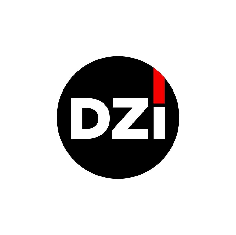 DZI company name initial letters illustration. DZI vector icon.