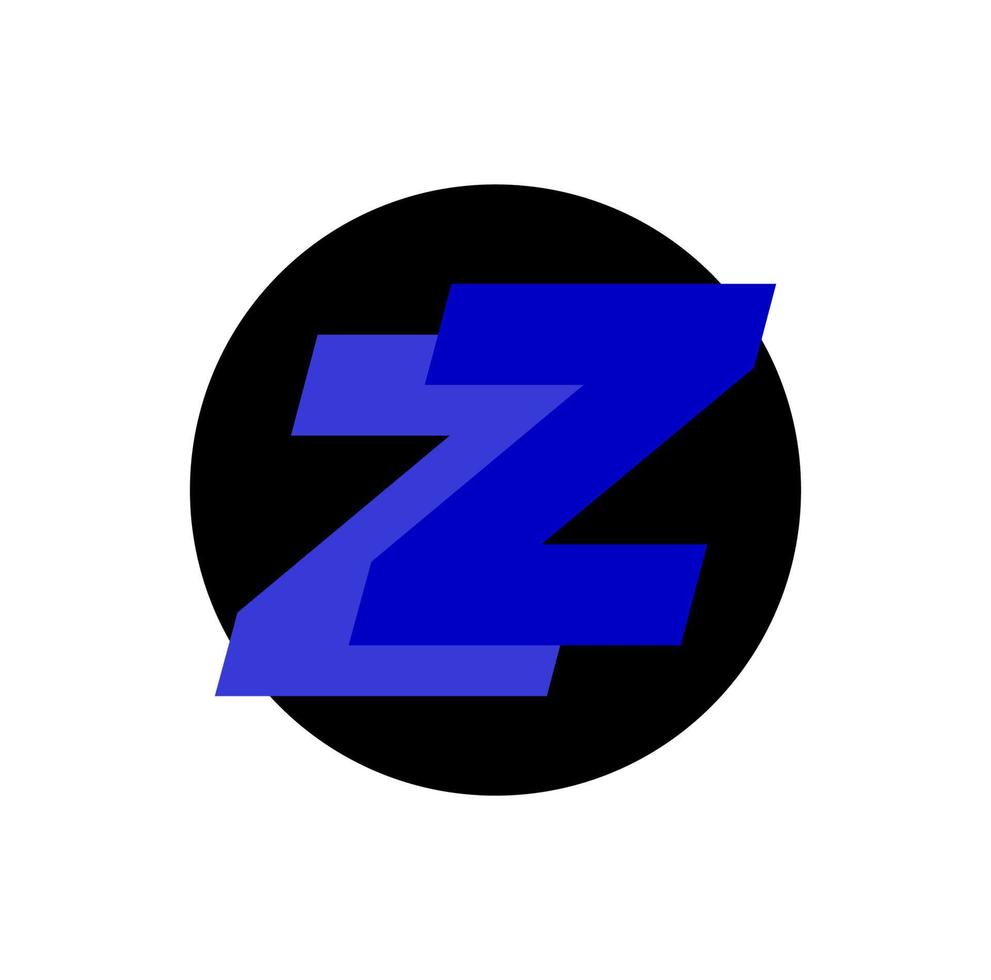 ZZ company name initial letters monogram. ZZ vector icon.