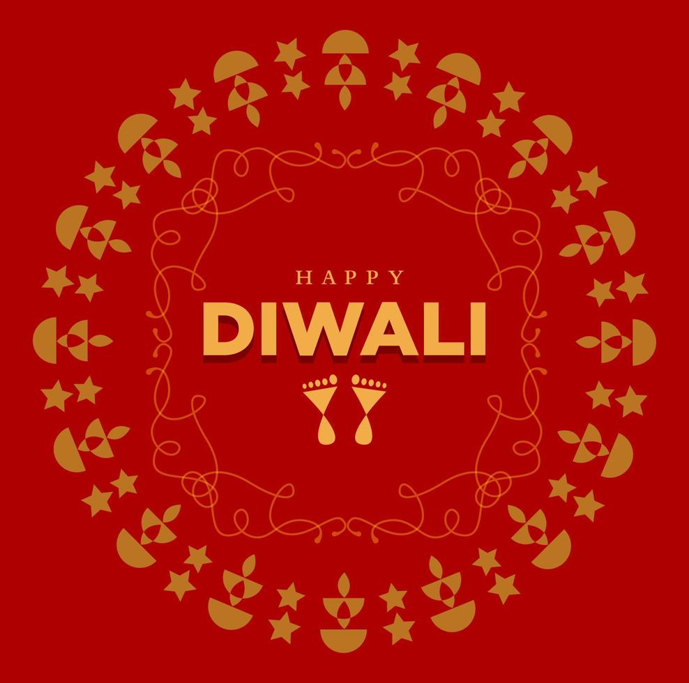 Happy Diwali lettering. Happy diwali greetings poster. vector