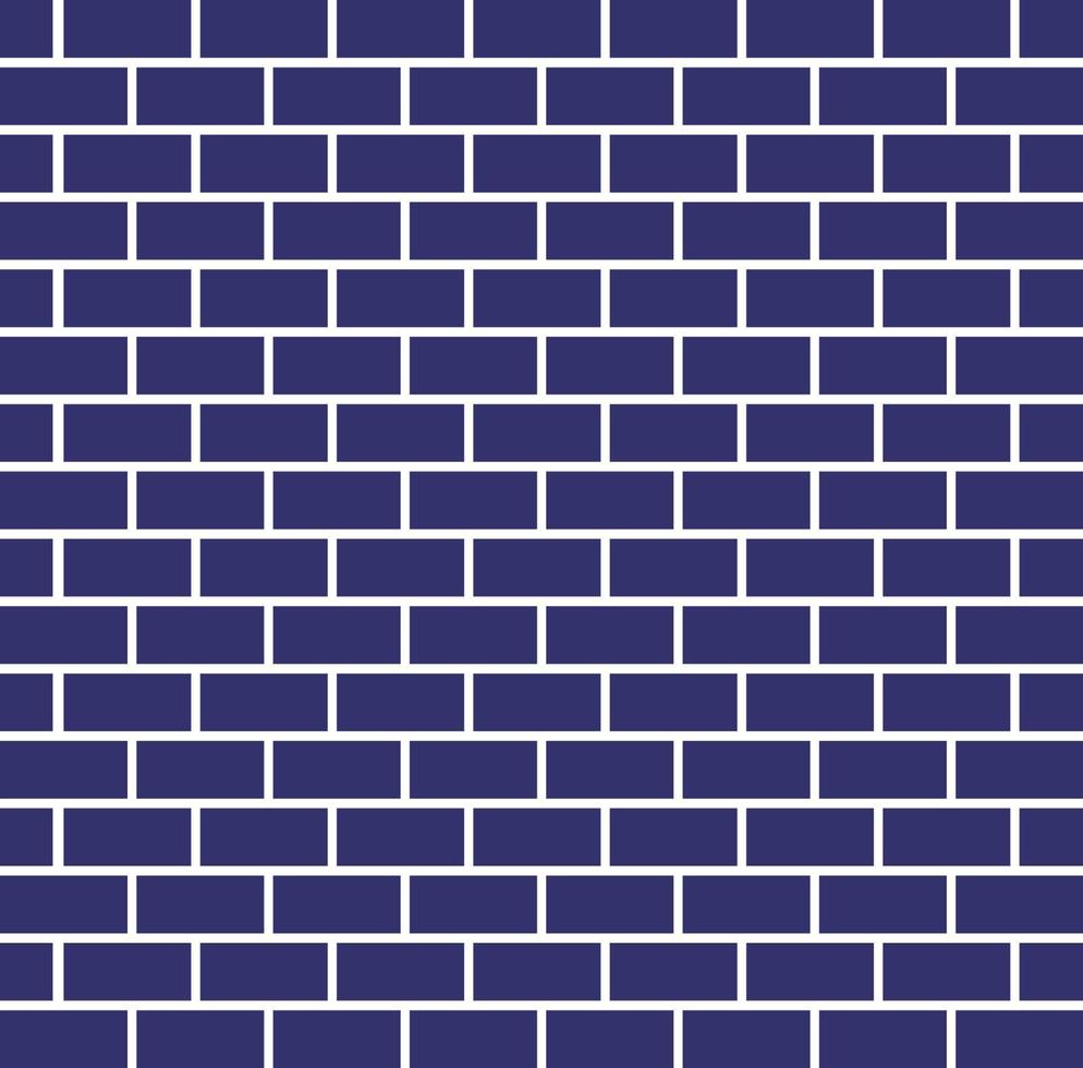 Dark blue Bricks wall vector background.