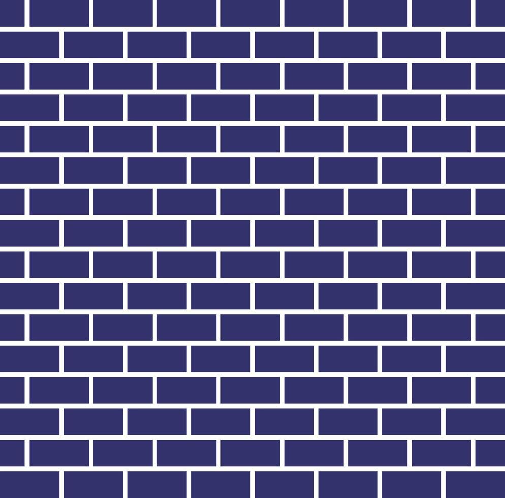 Dark blue Bricks wall vector background.