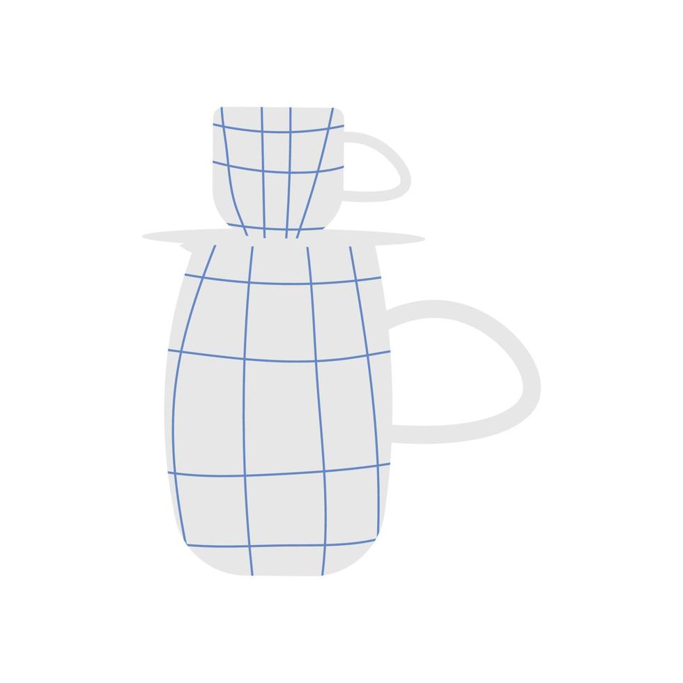 Ceramic mug for tea or coffee. Vector illustration with cup. Great design for any purposes.