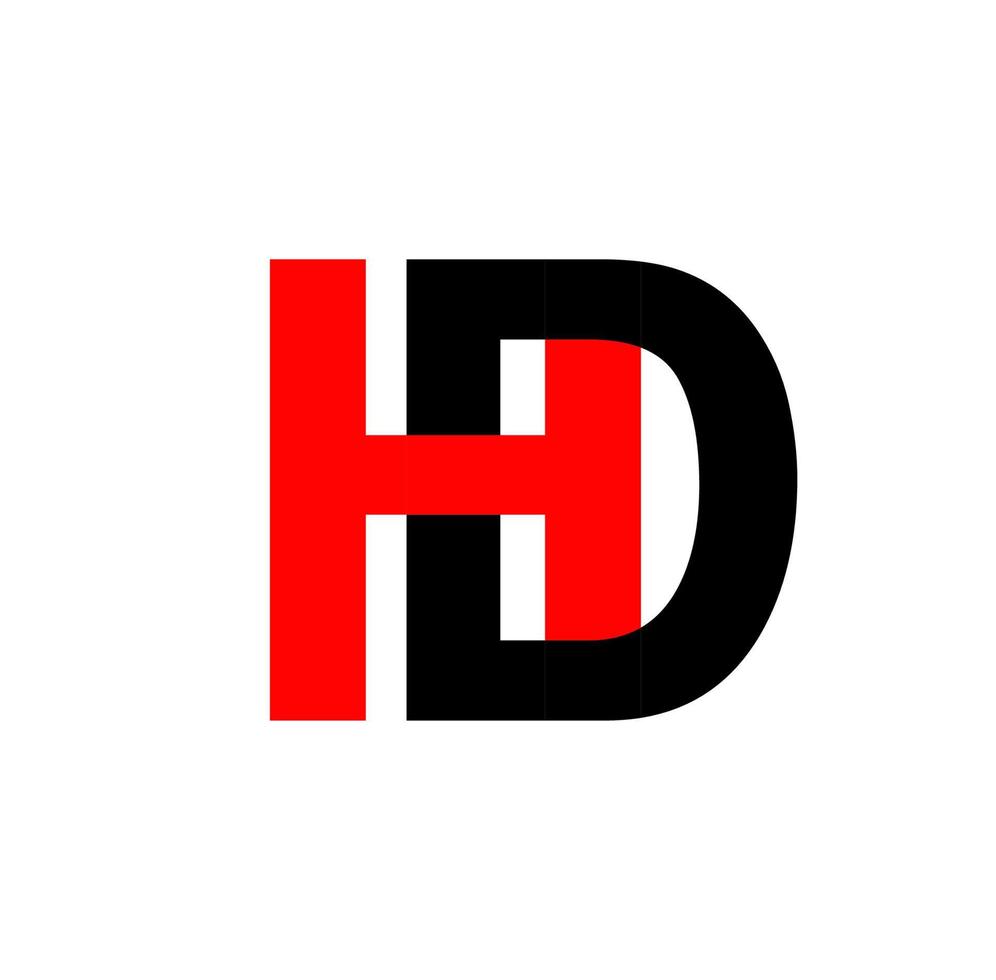 hd marca inicial letras monograma con verde punto. hd marca icono. vector