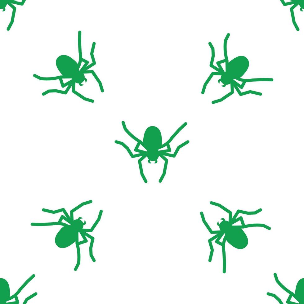Spider vector seamless pattern on a white background. Insect pattern print on textiles, paper, wrapping paper theme