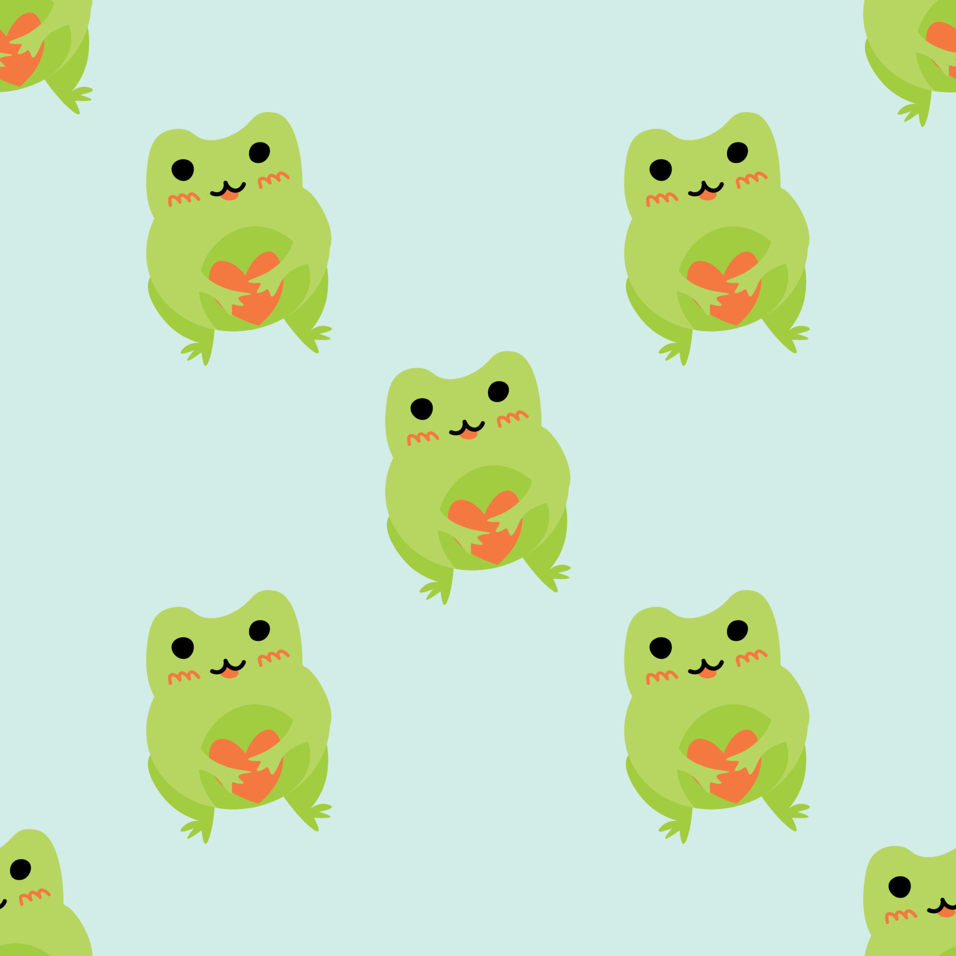 Frog seamless pattern Cartoon cute frogs kids repeating texture Frog  wallpaper green textile seamless pattern Vector illustration Stock Vector   Adobe Stock