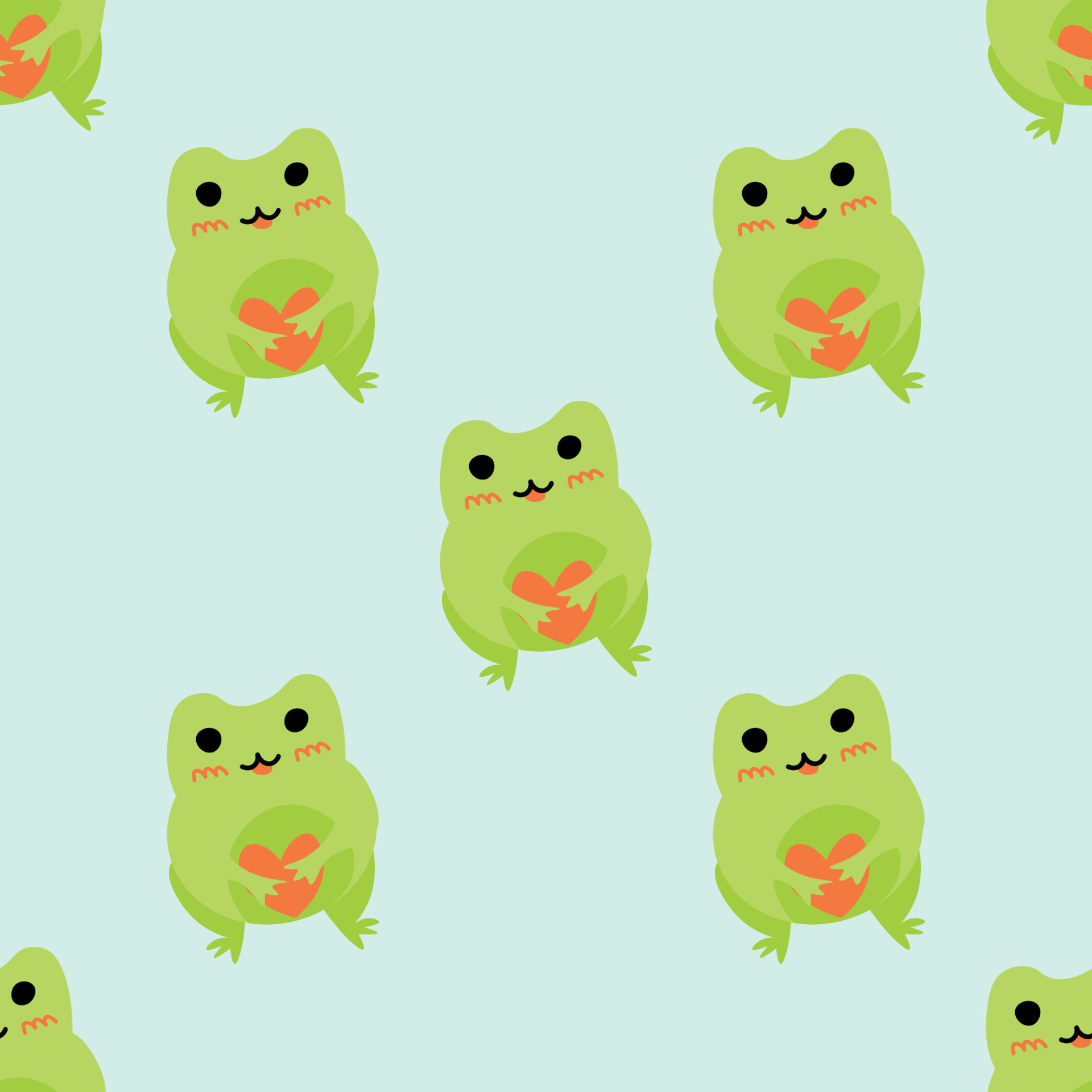 linda dibujos animados rana con corazón. enamorado verde sapos vector