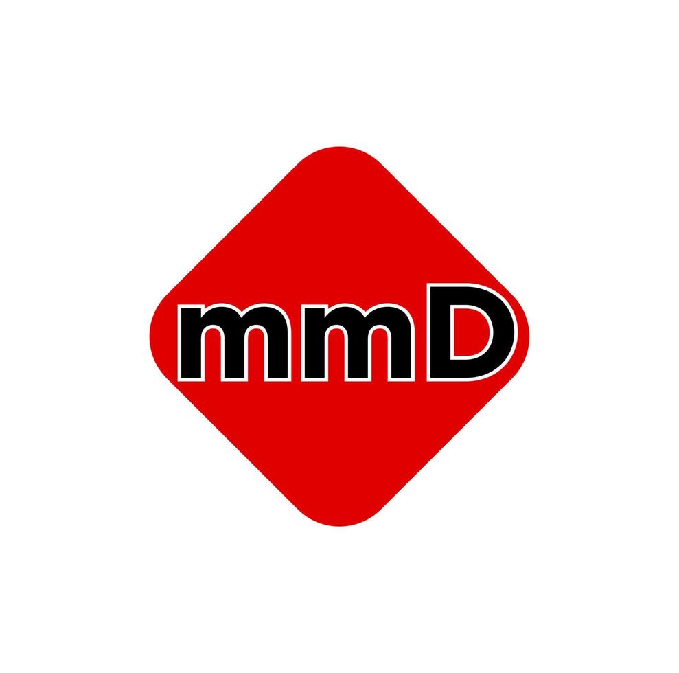 mmd empresa inicial letras icono. mmd tipografía icono. vector
