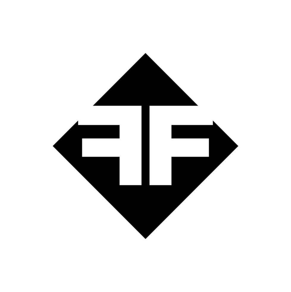  FF Company Name Initial Letters Monogram FF With Square Logo 