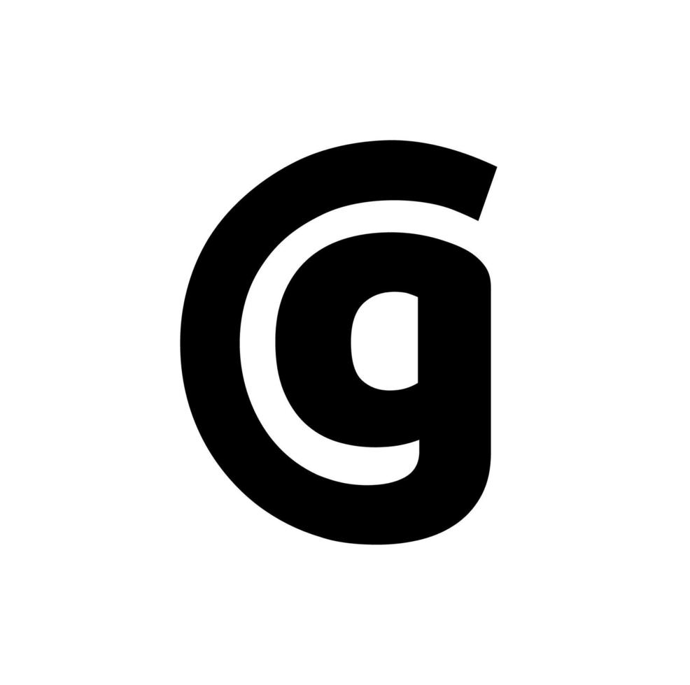 Cg brand name initial letters icon. CG initial monogram. vector