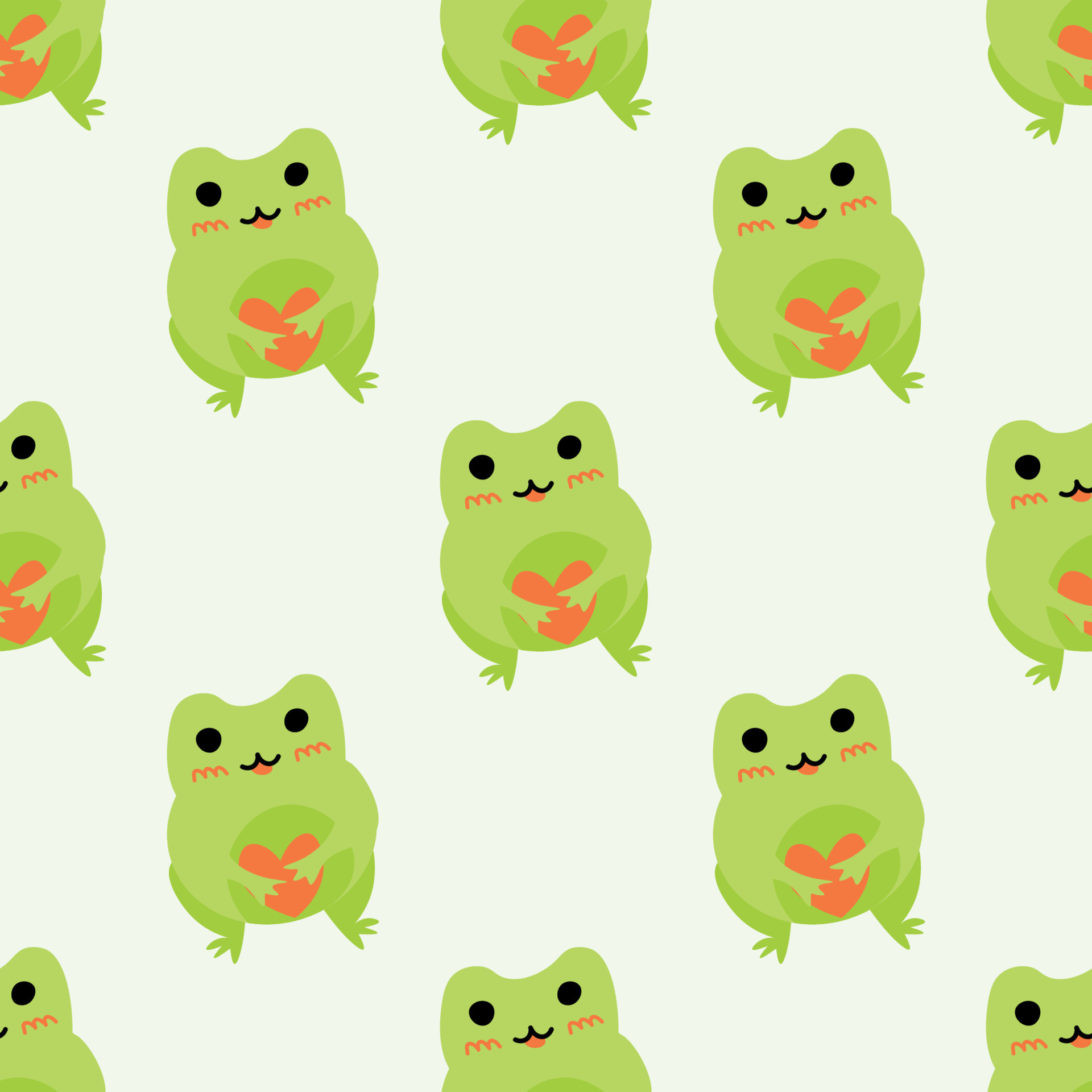 Cute frog and leaf seamless pattern background Vector Image