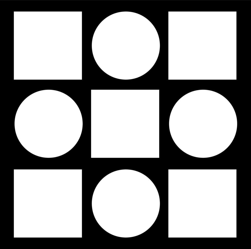 White square round vector Background.