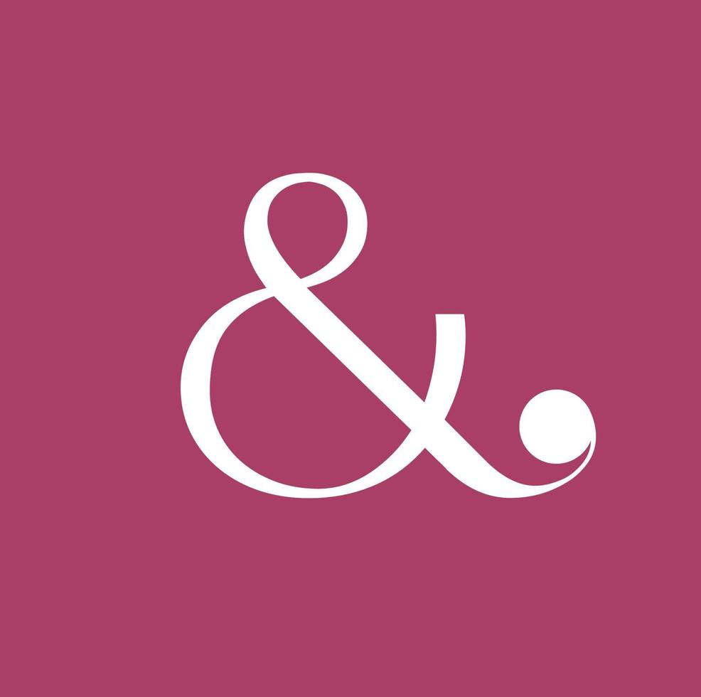 'And' ampersand design icon. And symbol. vector