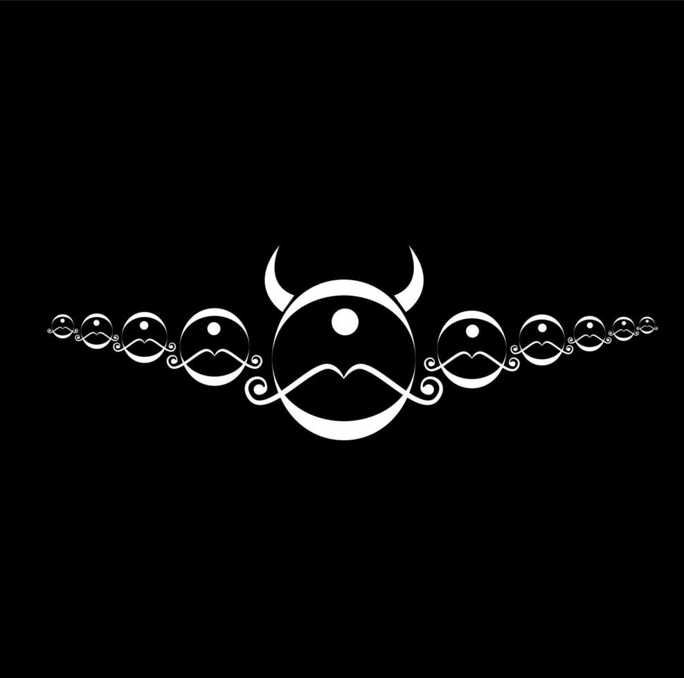 Ravan ten faces icon. Ravan face vector. vector