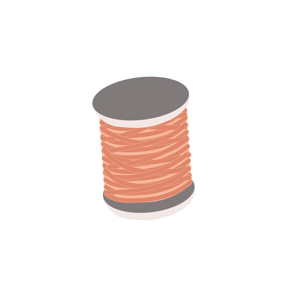 Spool of thread. Silhouette symbol. Tailoring. Vector isolated illustration for design.