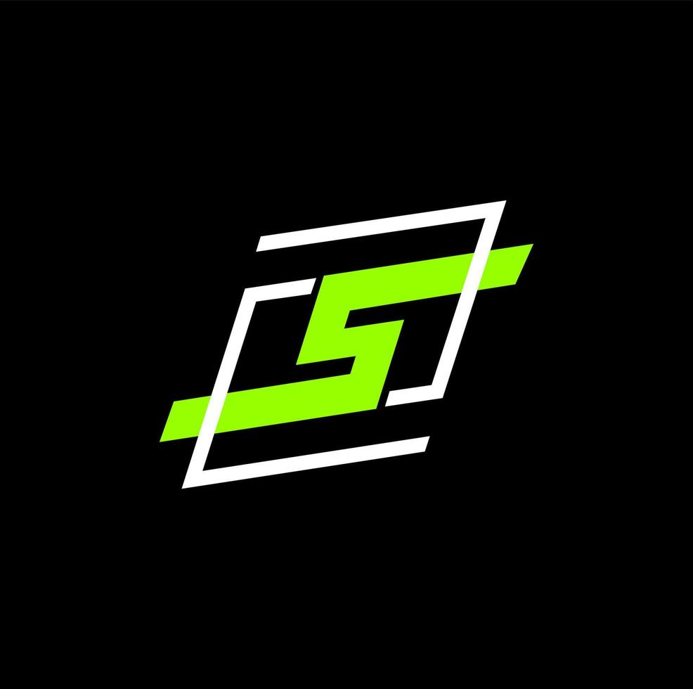 S company letter monogram. S letter logo in green color. vector