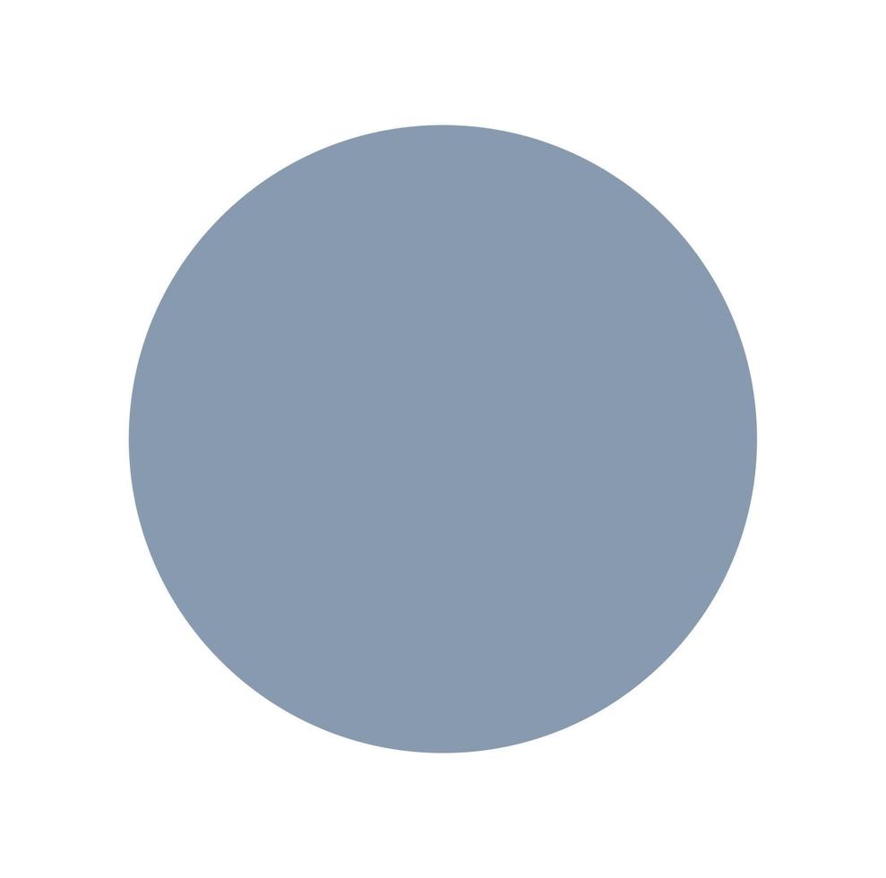 Smoke blue color solid dot vector icon. Smoke blue round.