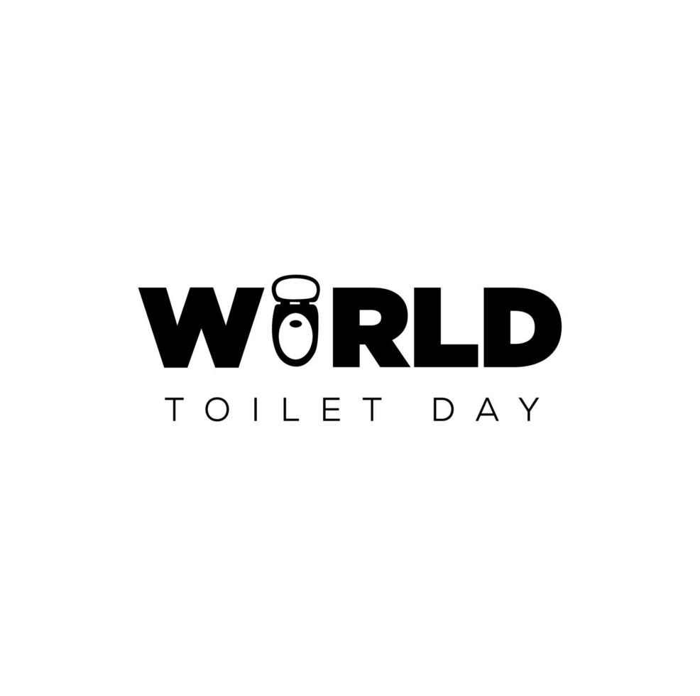 World Toilet Day typography post. vector