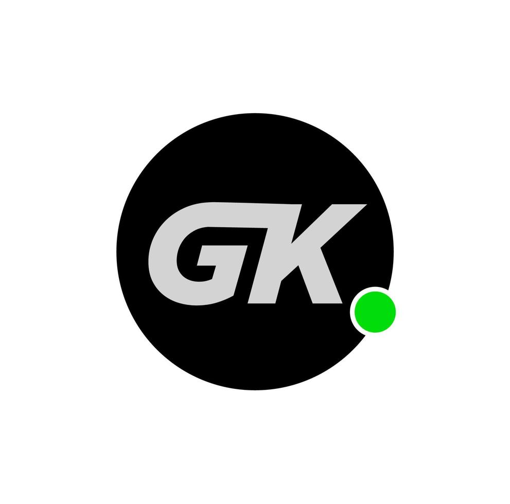 G k empresa nombre inicial letras monograma. G k letras icono. vector