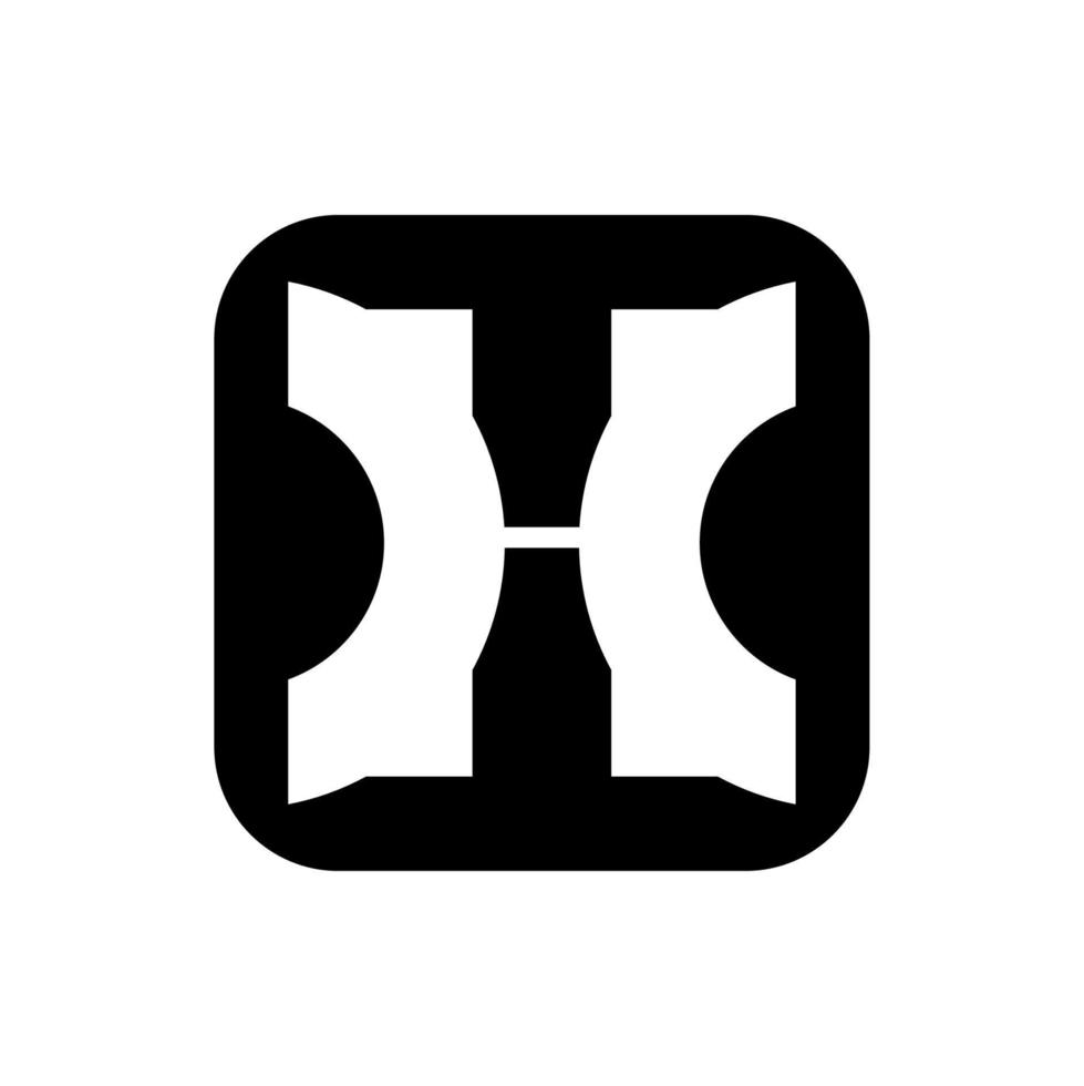 'H' company icon. H letter typography vector. vector